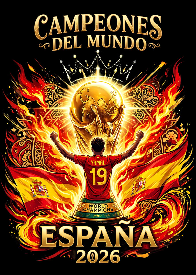 Spain 2026 World Cup Champions Poster