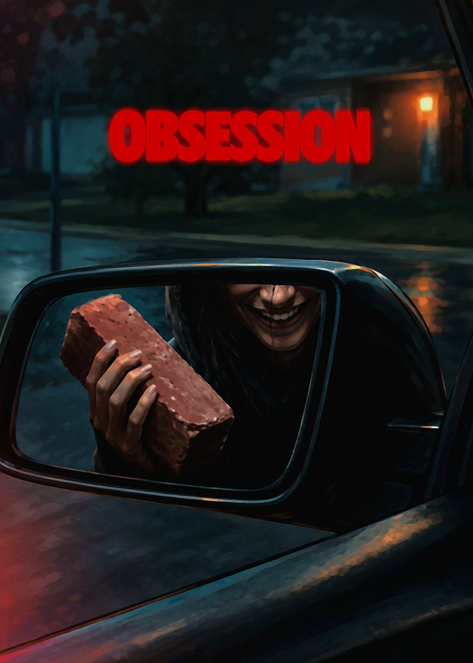 Obsession Car Mirror Horror Scene