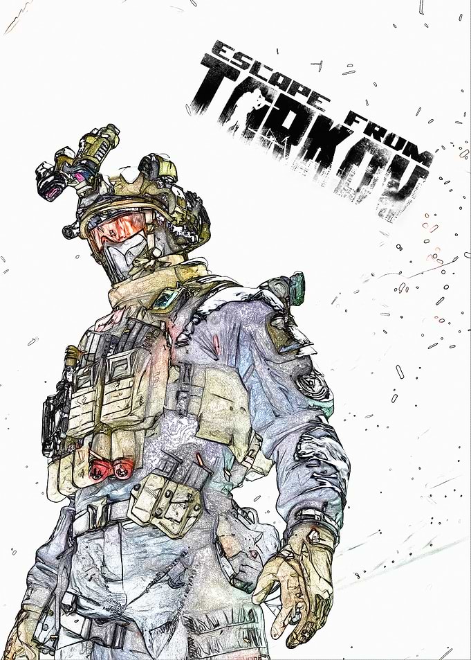 Escape From Tarkov Soldier Illustration