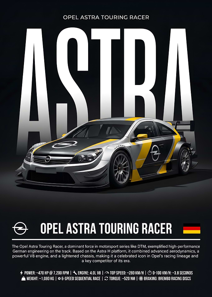 Opel Astra Touring Racer Poster