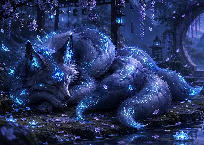 Sleeping Magical Nine-Tailed Fox