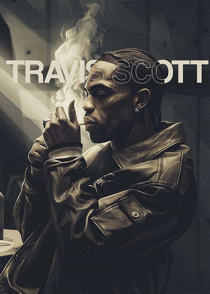 Travis Scott Portrait Poster