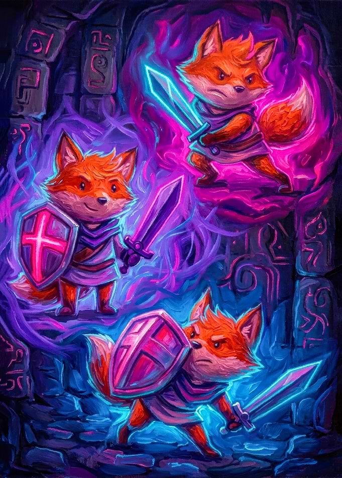 Three Warrior Fox Adventurers