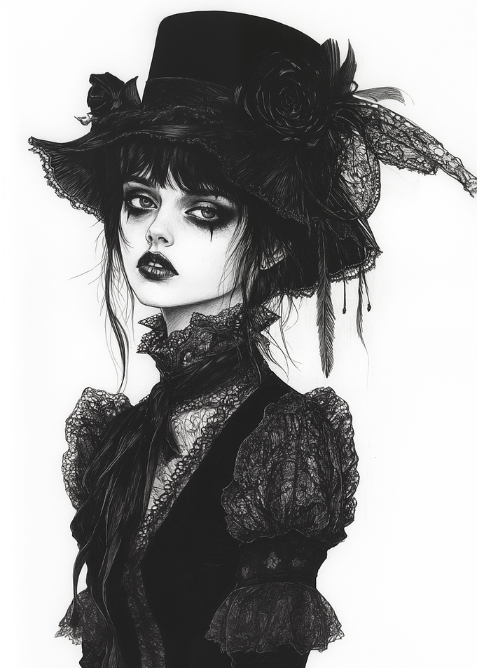 Gothic Victorian Woman Portrait