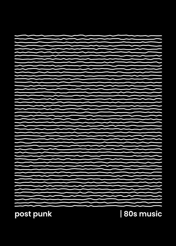 Post Punk 80s Music Minimalist Poster
