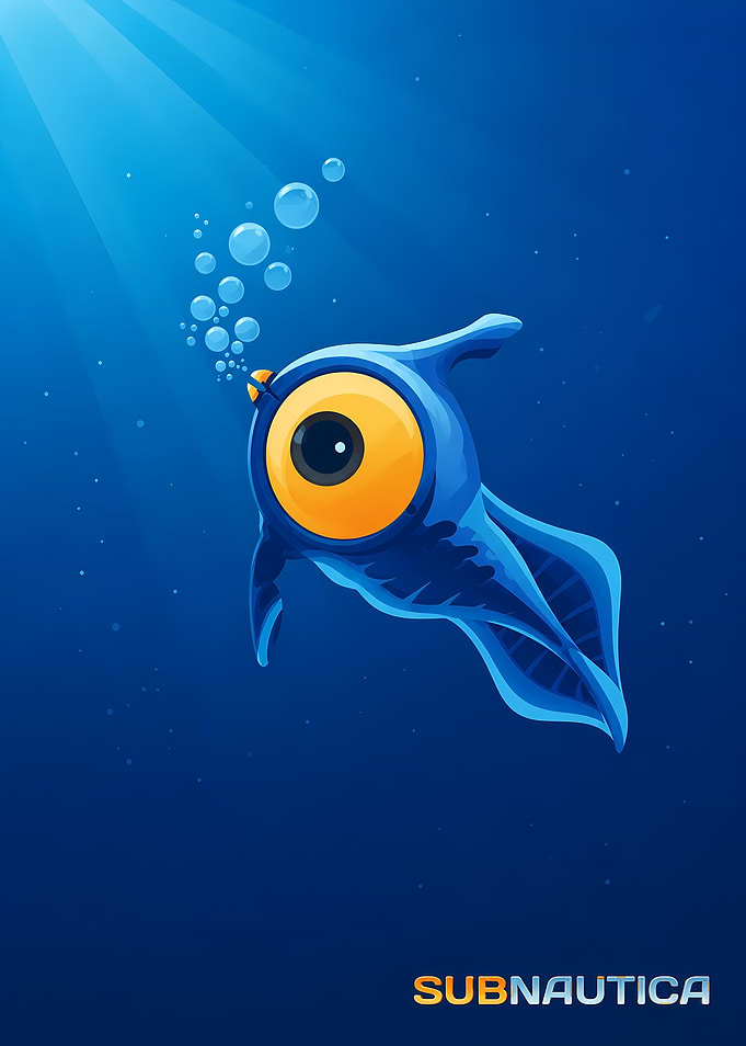 Subnautica Peeper Fish Digital Art