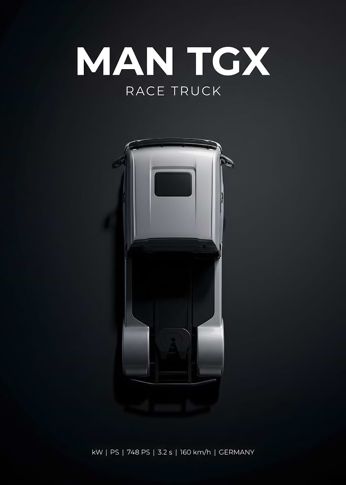 MAN TGX Race Truck Minimalist Poster
