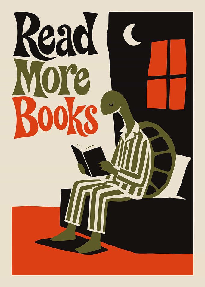 Read More Books Turtle Poster