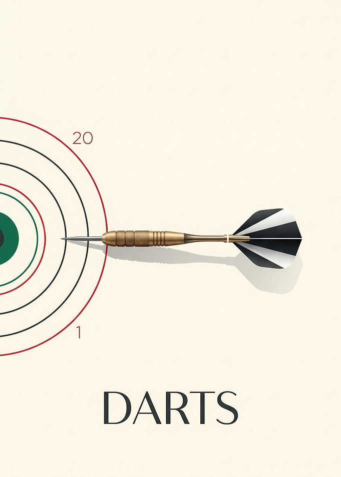 Minimalist Darts Sport Poster