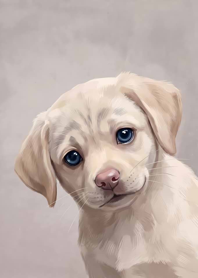 Adorable Cream Puppy Portrait
