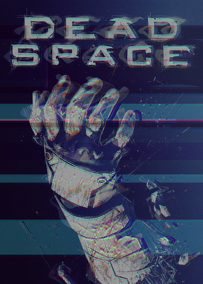 Dead Space Glitch Art Poster