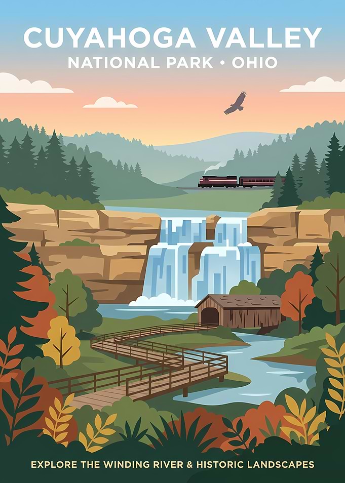 Cuyahoga Valley National Park Travel Poster