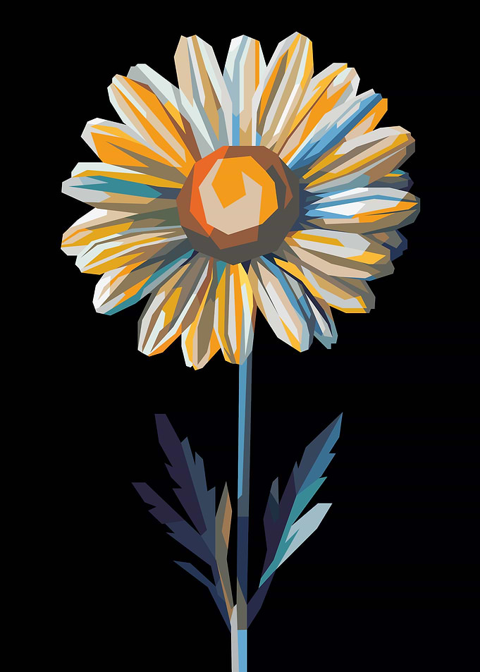 Pop Art Daisy Flower