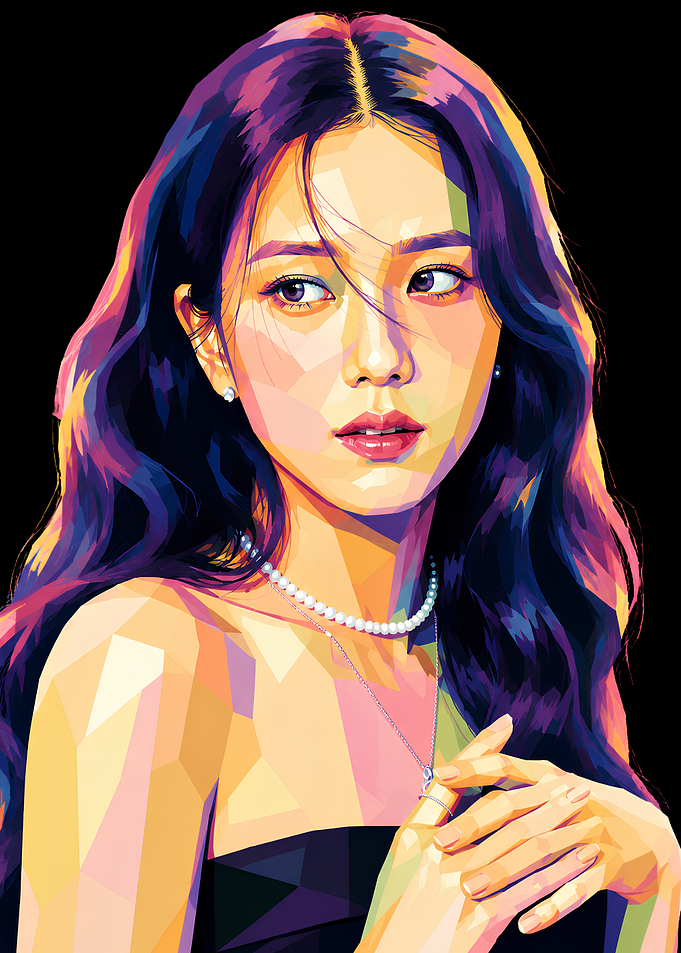 Jisoo Blackpink Low Poly Portrait