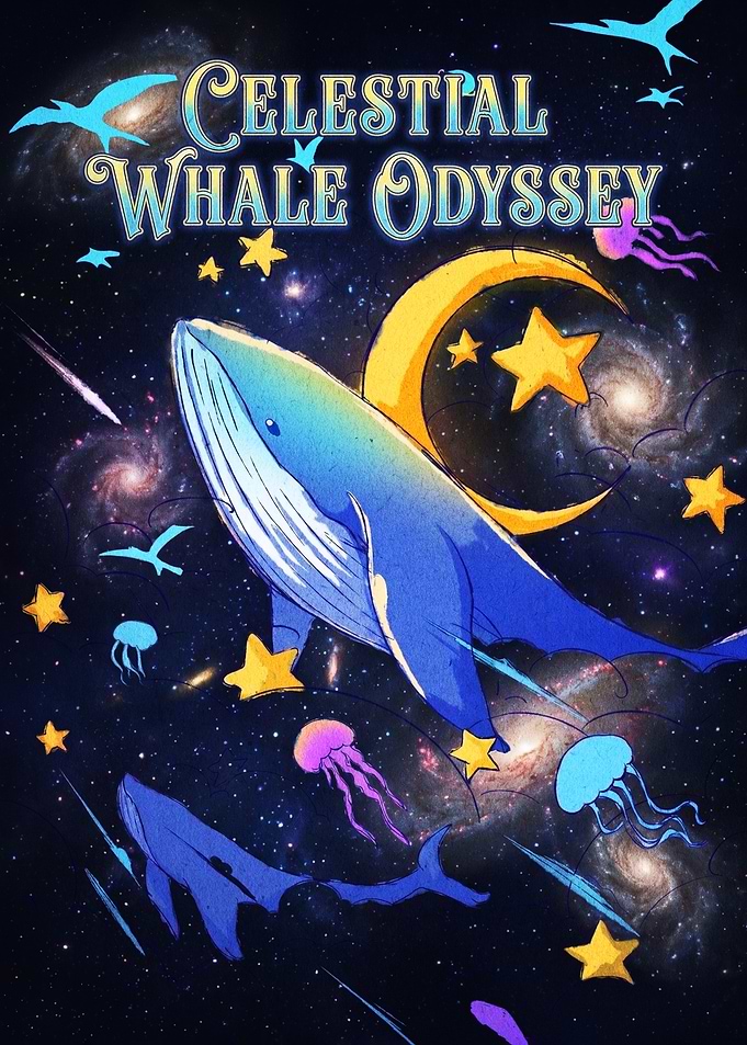 Celestial Whale Odyssey Space Art