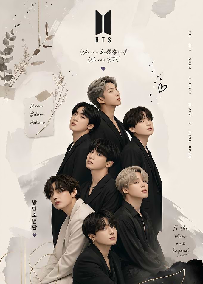 BTS Group Portrait Poster