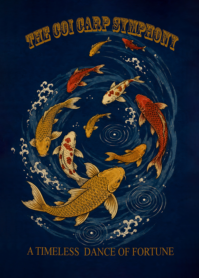 Circular Koi Carp Symphony