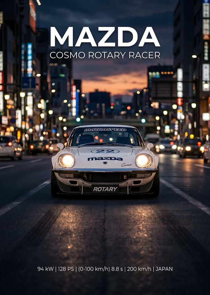 Mazda Cosmo Rotary Racer Poster