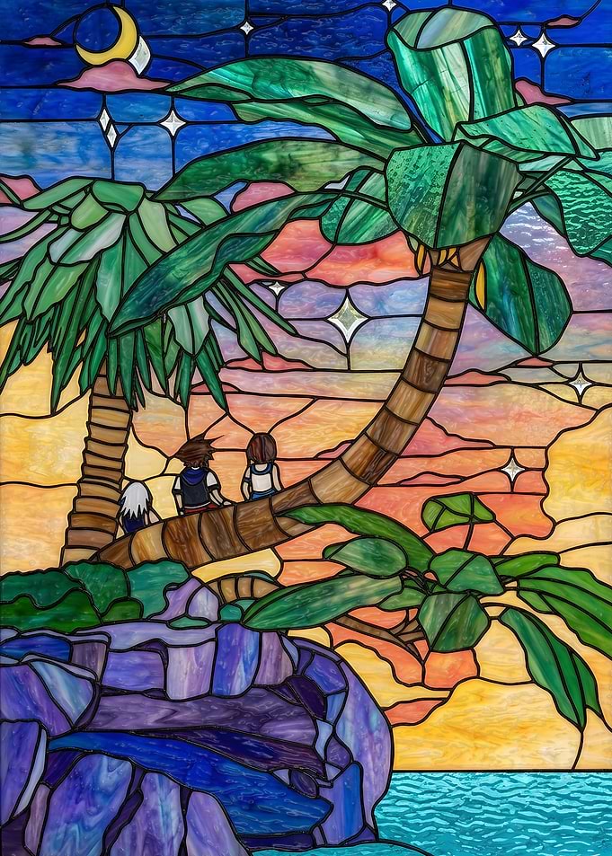 Kingdom Hearts Stained Glass Destiny Islands