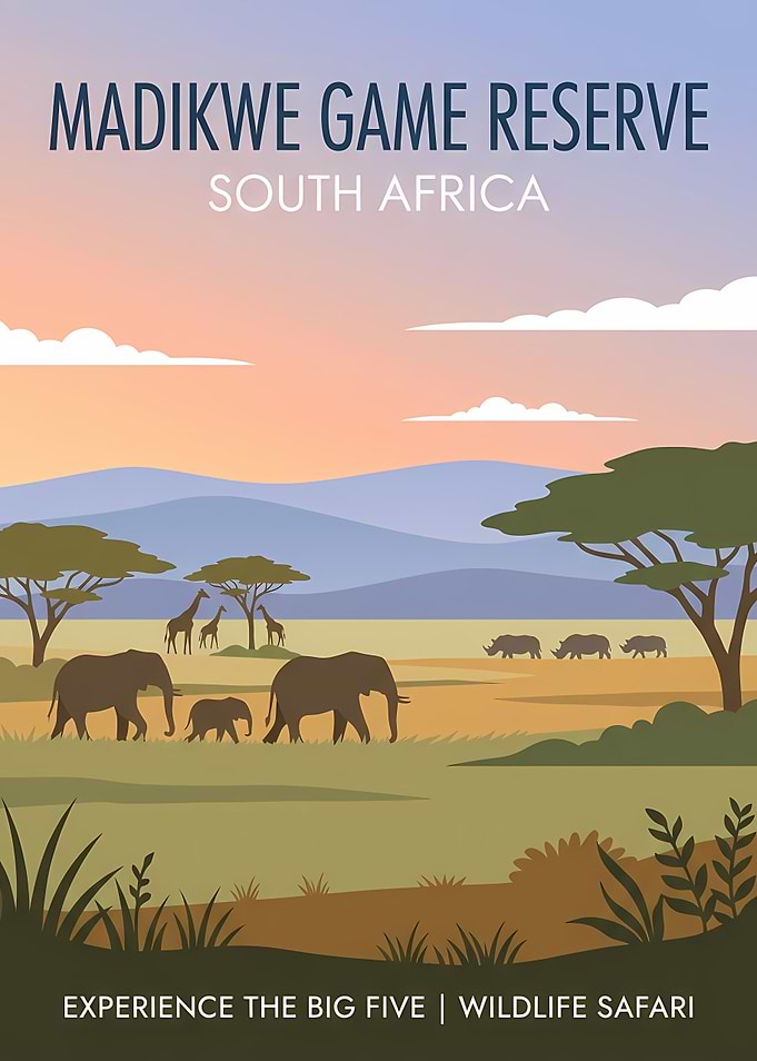 Madikwe Game Reserve Safari Poster