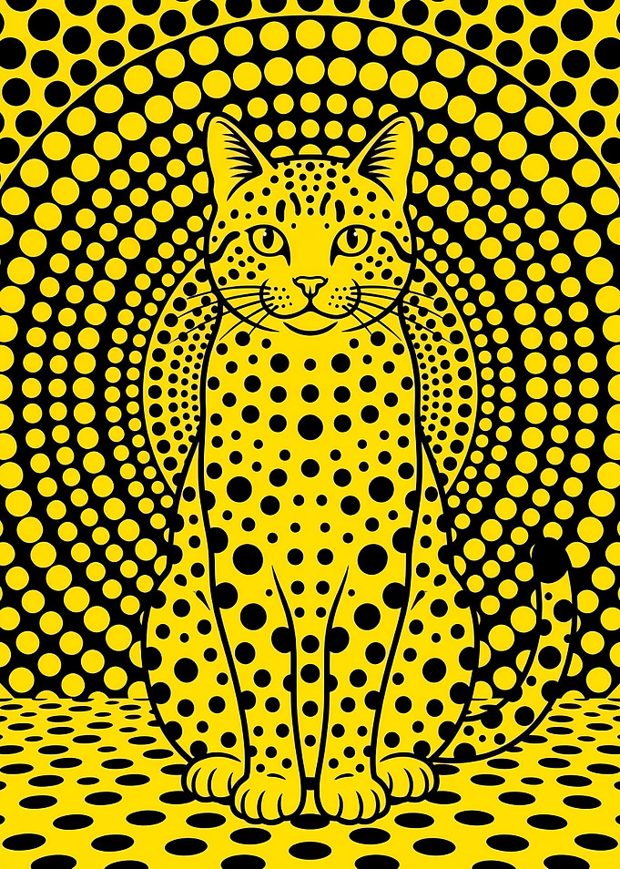 Pop Art Spotted Leopard Illustration