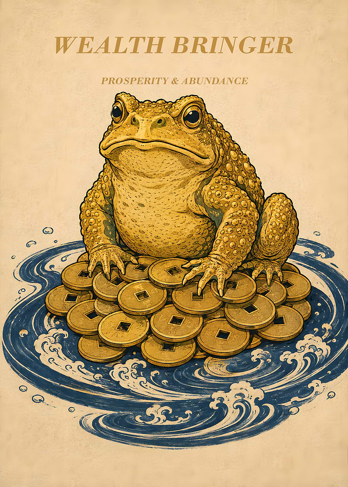 Wealth Bringer Feng Shui Toad Art