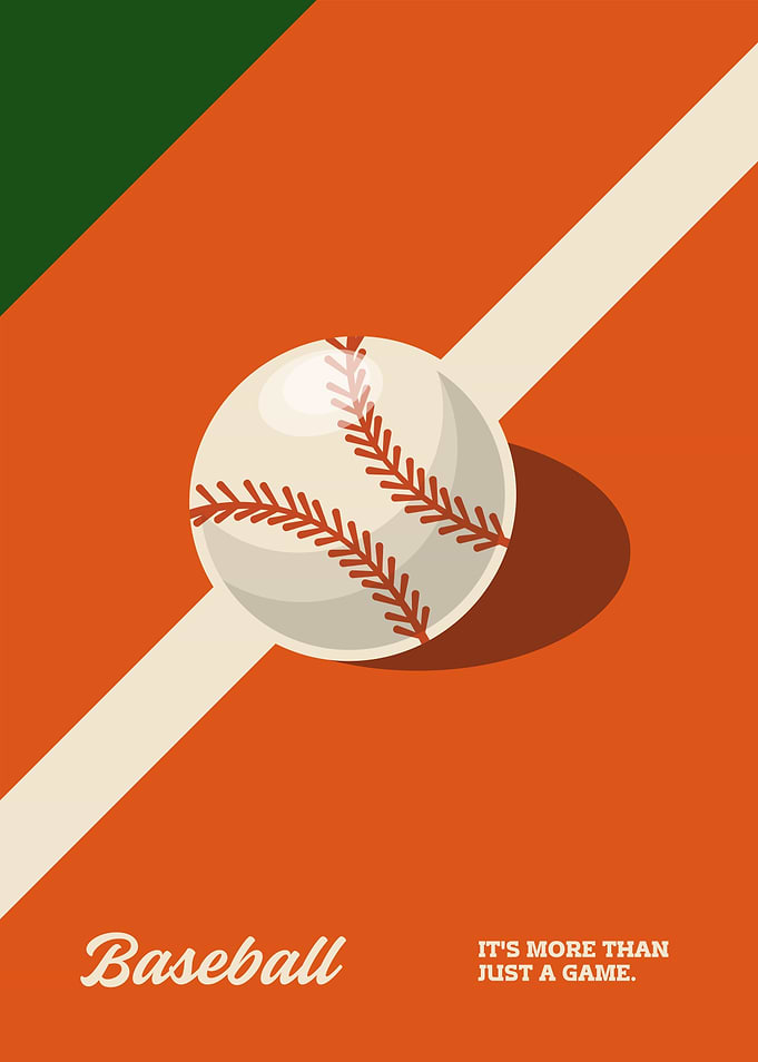 Minimalist Baseball Poster Design