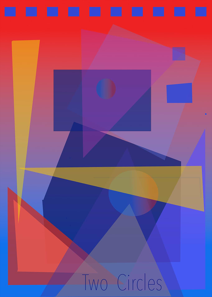 Abstract Geometric Composition Two Circles
