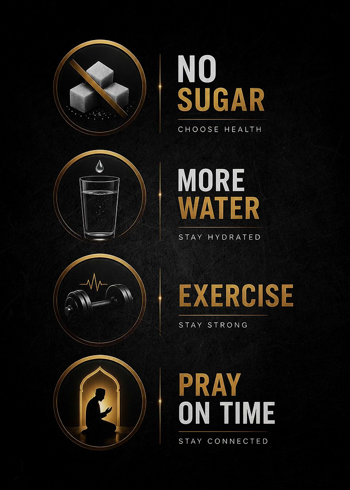 Healthy Lifestyle and Spiritual Guidance Infographic
