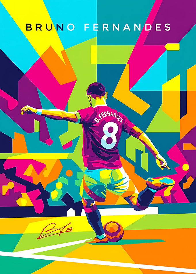 Bruno Fernandes Pop Art Poster