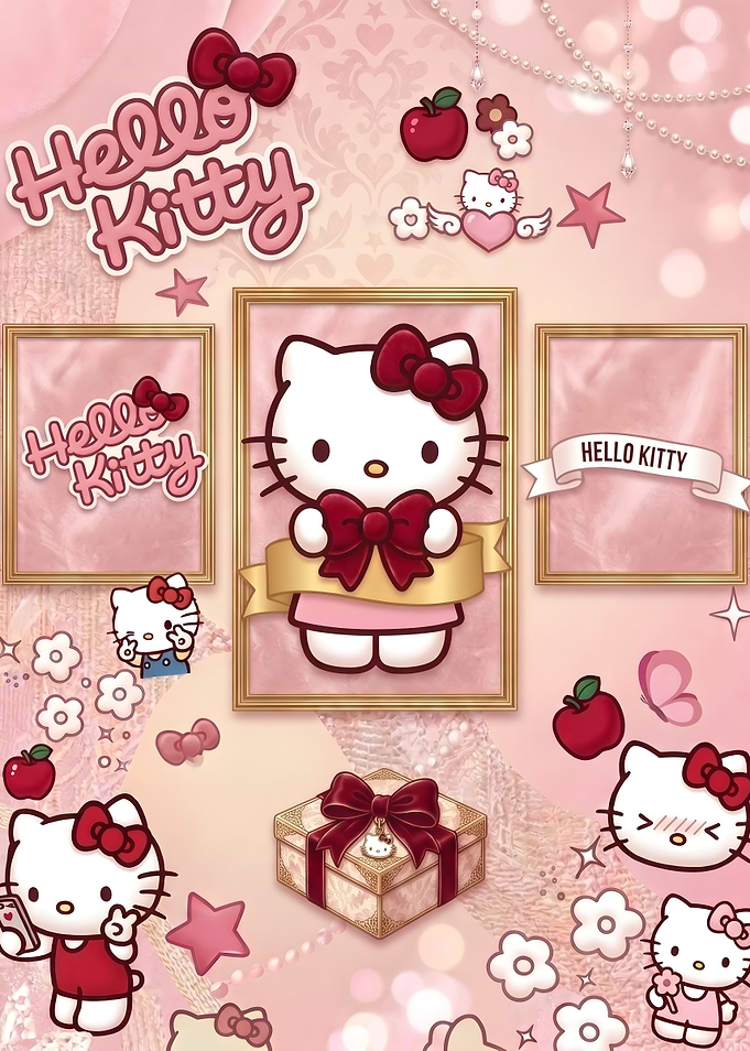 Hello Kitty Pink Aesthetic Collage
