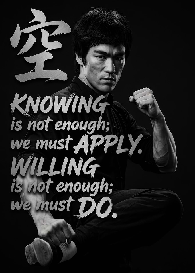 Bruce Lee Inspirational Quote Poster