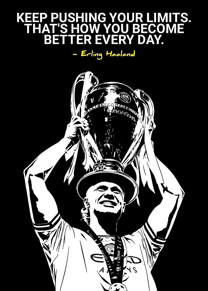 Erling Haaland Inspirational Sports Poster