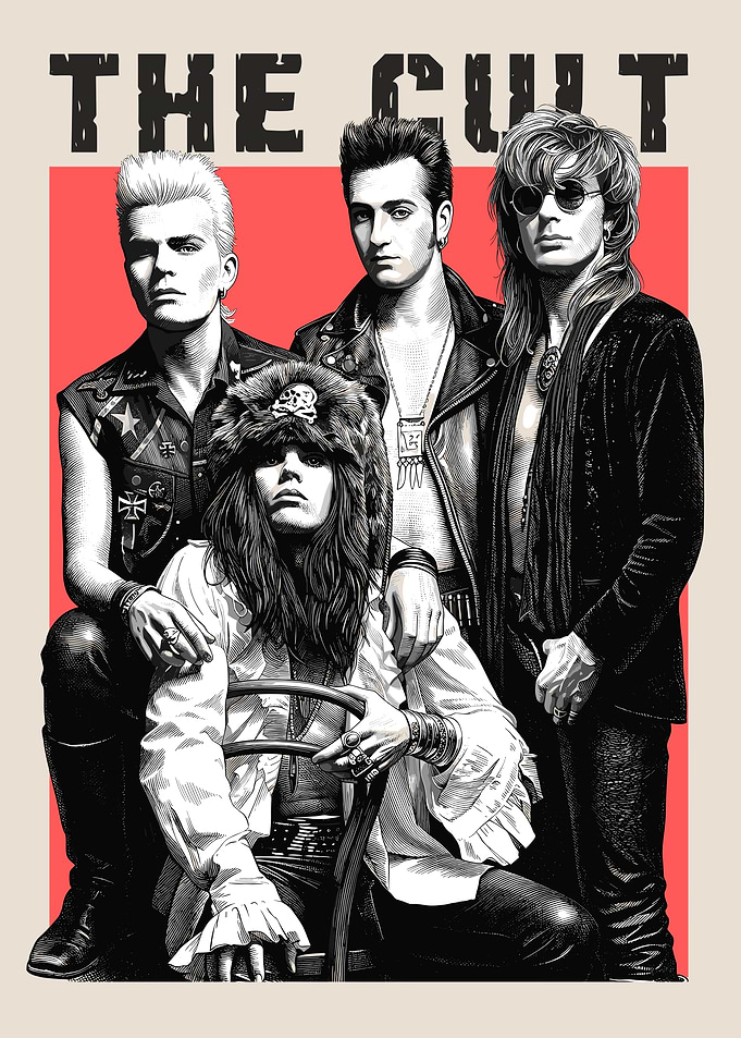 The Cult Band Portrait Poster