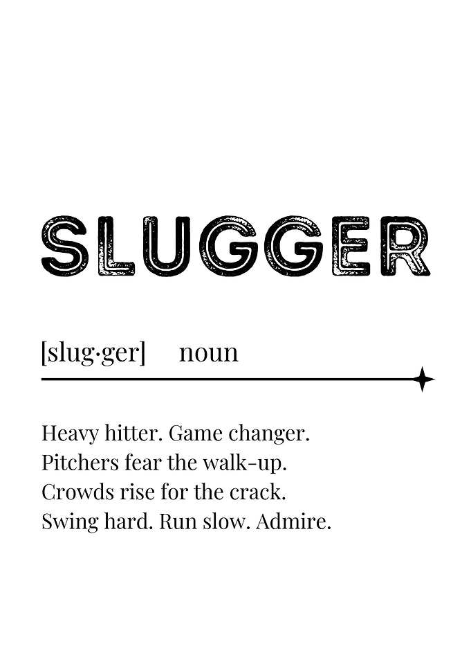Slugger Baseball Definition Wall Art