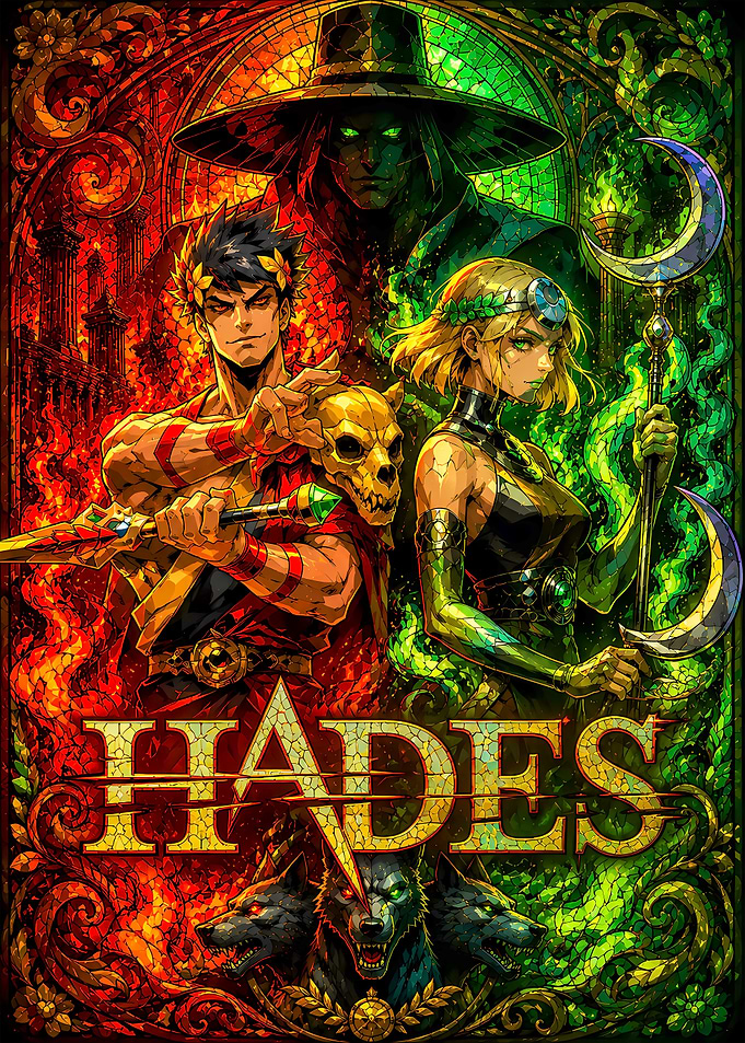 Hades Game Stained Glass Poster