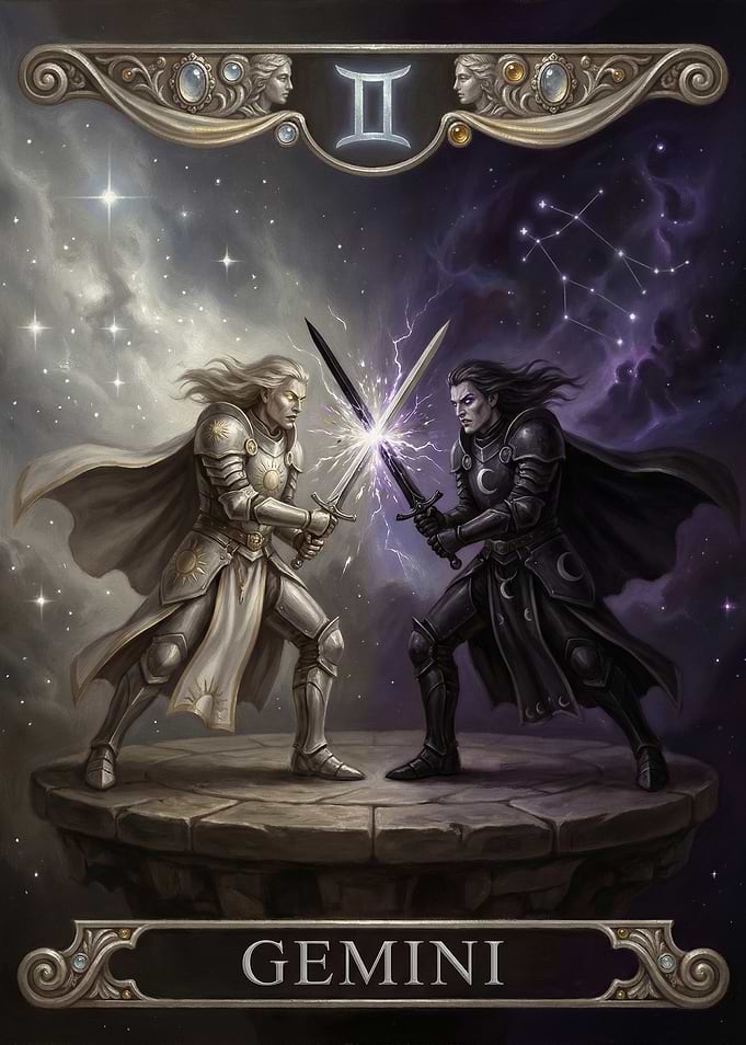Gemini Zodiac Fantasy Warrior Duel