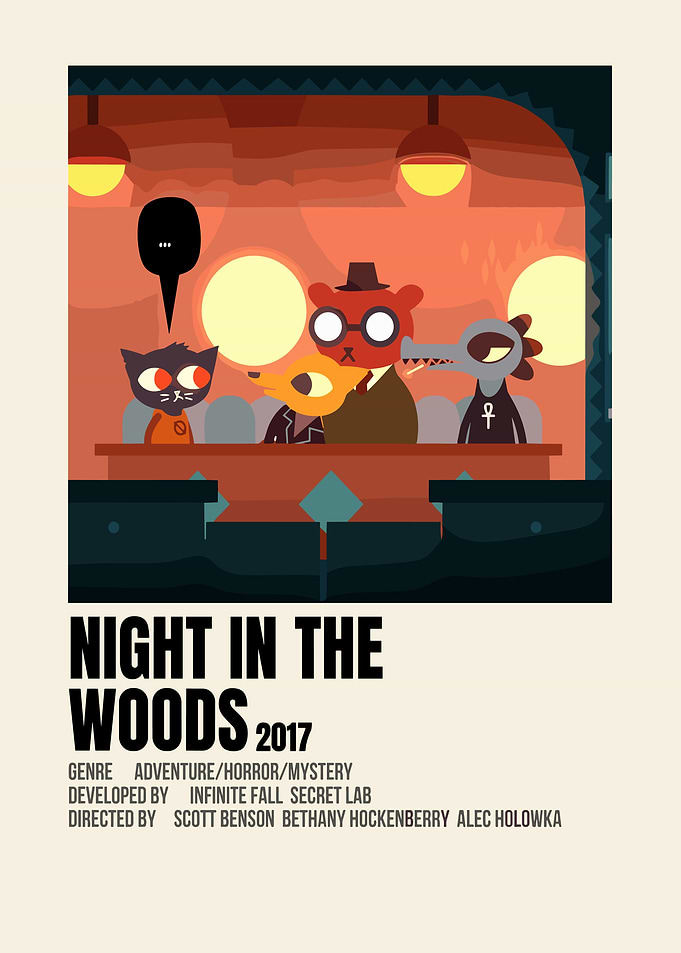 Night in the Woods Minimalist Poster