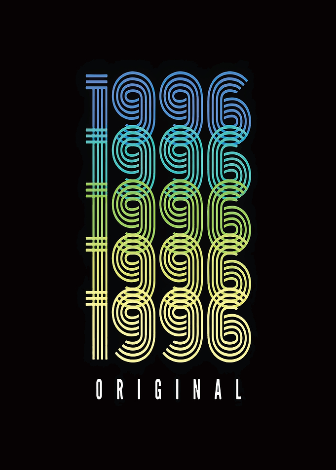 1996 Original Retro Typography Design