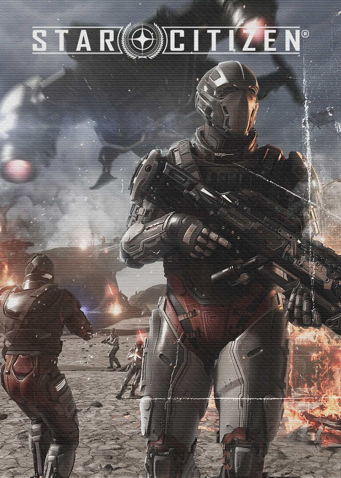 Star Citizen Futuristic Soldier Poster