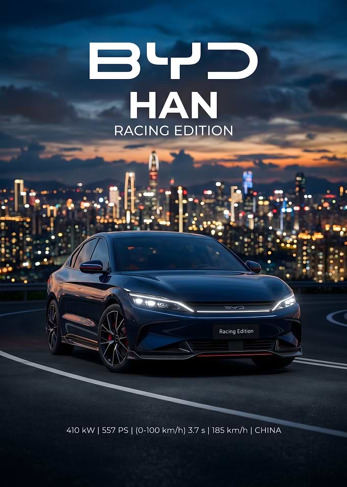 BYD Han Racing Edition Car Poster