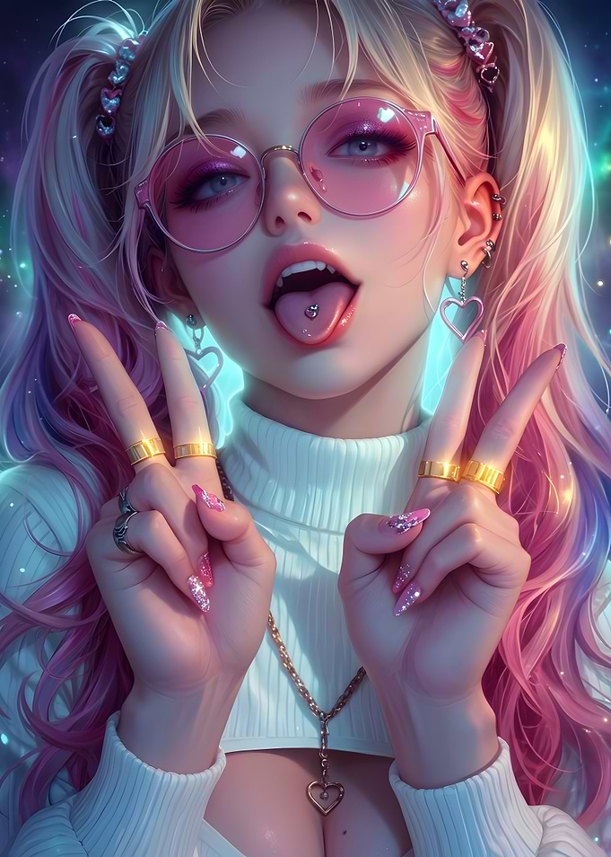 Anime Girl with Pink Hair