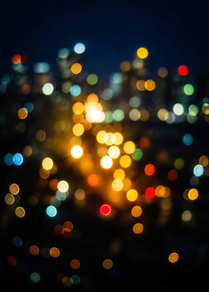 Abstract City Night Bokeh Lights