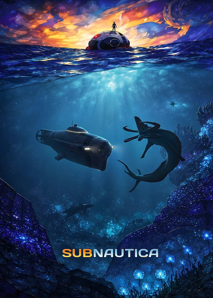 Subnautica Underwater Exploration Poster
