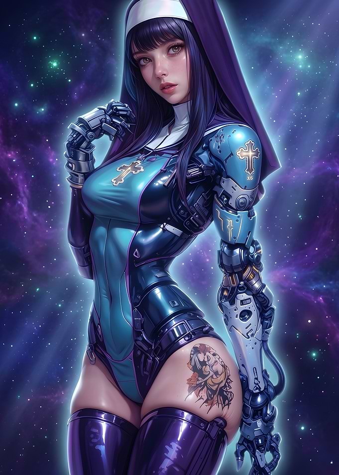 Cybernetic Nun in Deep Space