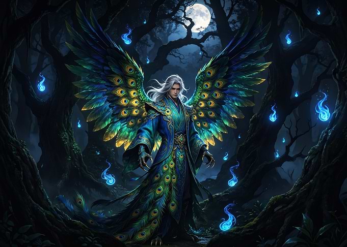 Peacock Winged Fantasy Spirit