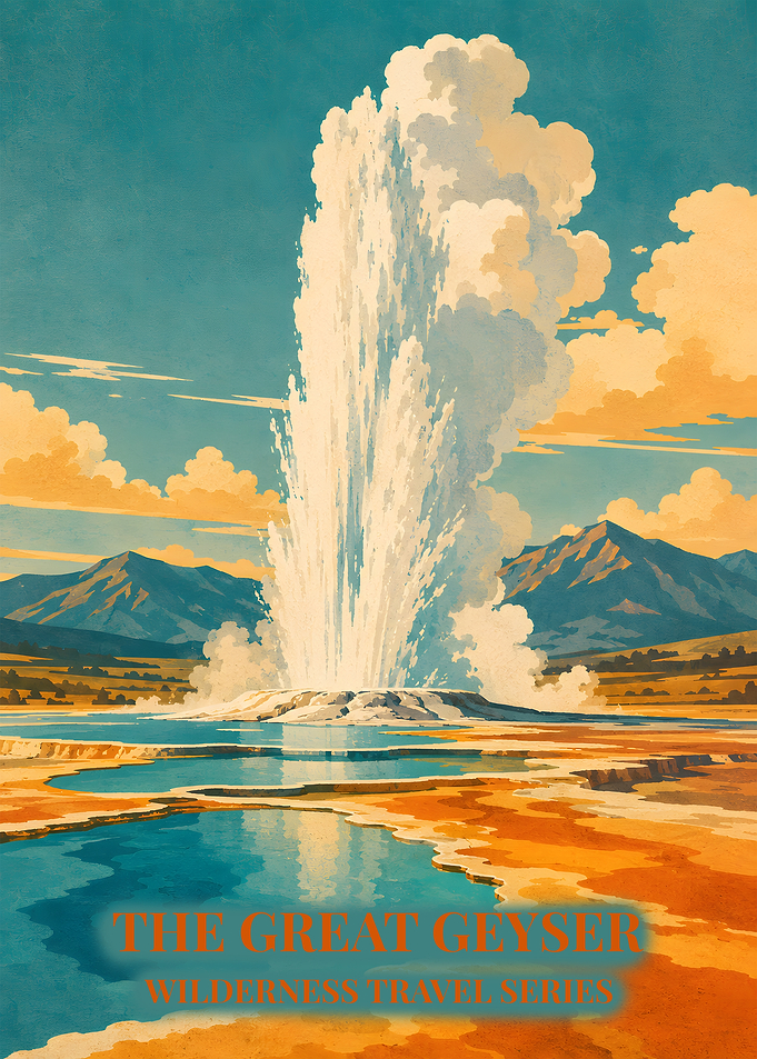 The Great Geyser Wilderness Travel Poster