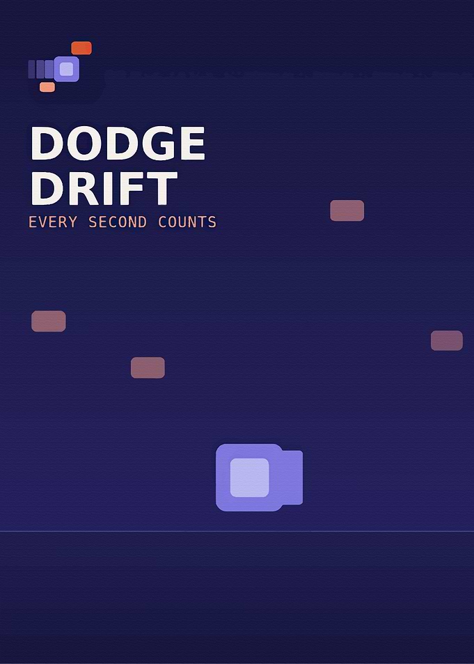 Dodge Drift Minimalist Game Poster