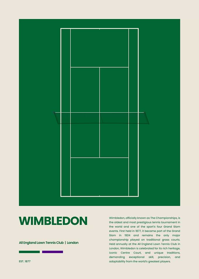 Wimbledon Tennis Court Poster