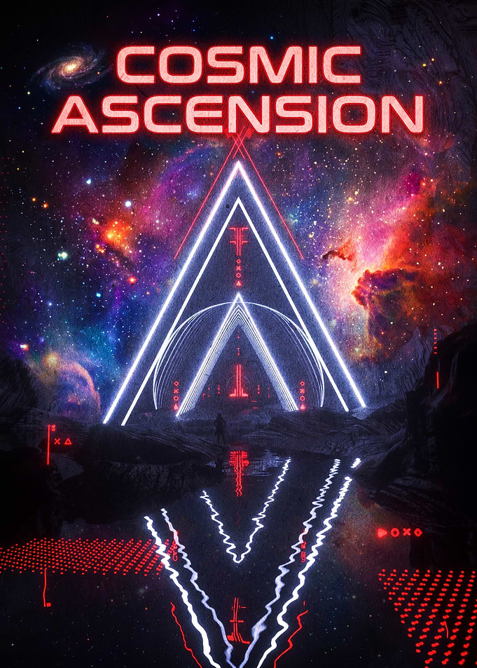 Cosmic Ascension Neon Portal Poster